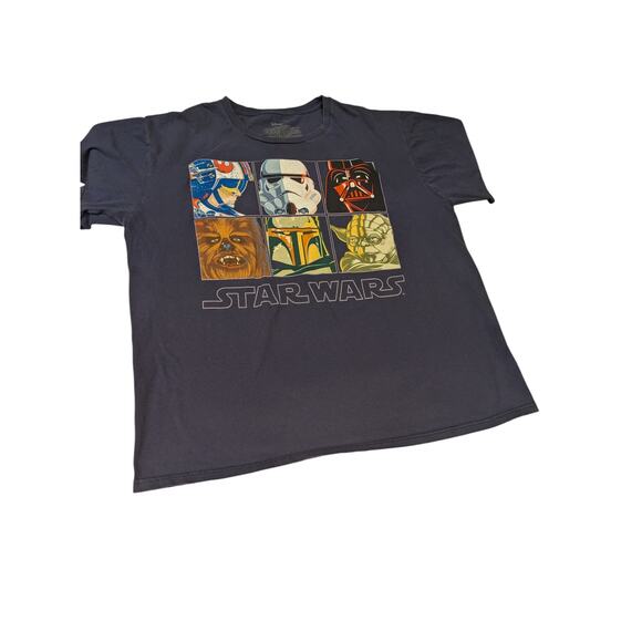 Star Wars Disney Mens 2XL T Shirt Sci Fi Graphic Darth Vader Yoda Chewbacca Boba - Picture 3 of 12